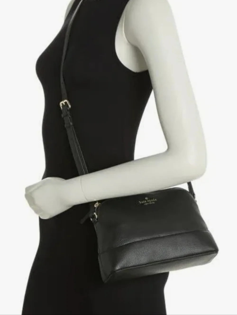 Kate Spade Black Pebbled Leather Crossbody Bag - Picture 11 of 13